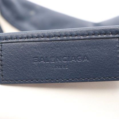 NAVY CABAS ネイビーカバ M 2WAY ハンドバッグ トートバッグ キャンバス レザー ホワイト ネイビー バレンシアガ バッグ BALENCIAGA