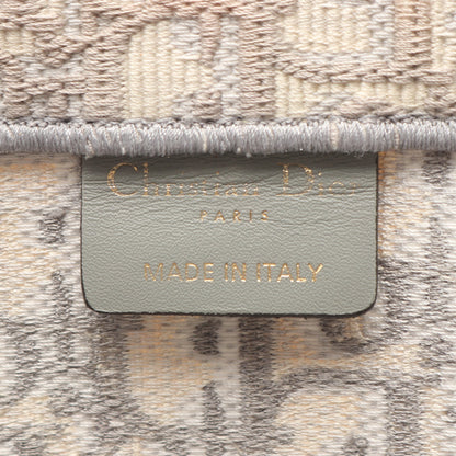 BOOK TOTE ブックトート ラージ オブリーク ハンドバッグ トートバッグ キャンバス グレー ホワイト クリスチャンディオール バッグ Christian Dior
