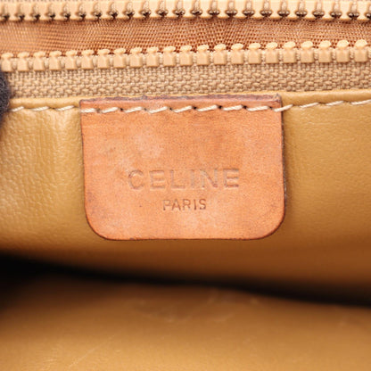 マカダム ショルダーバッグ PVC レザー ベージュ ブラウン セリーヌ バッグ CELINE