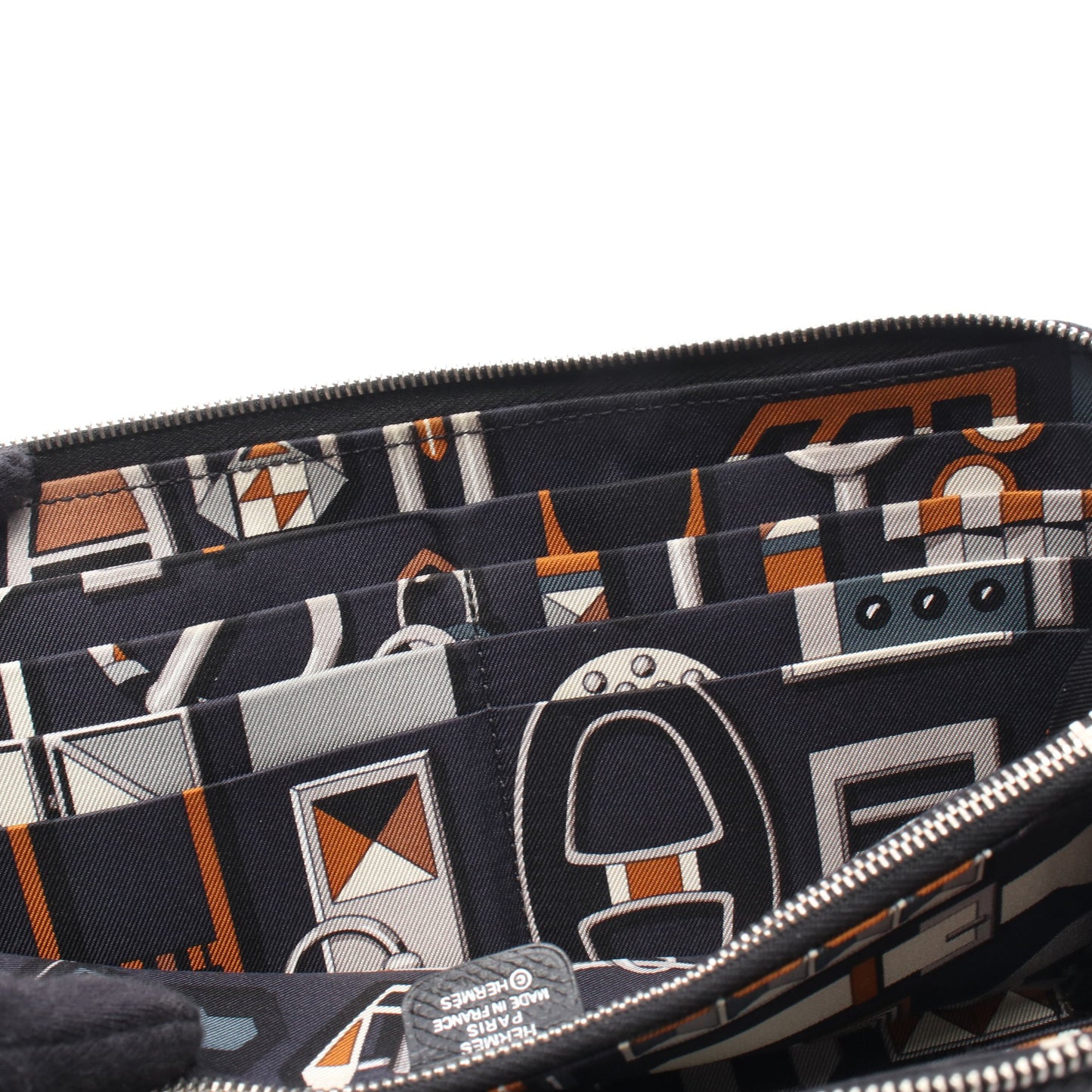 アザップロング シルクイン ラウンドファスナー長財布 ヴォーエプソン ブラック シルバー金具 X刻印 エルメス 財布・小物 HERMES