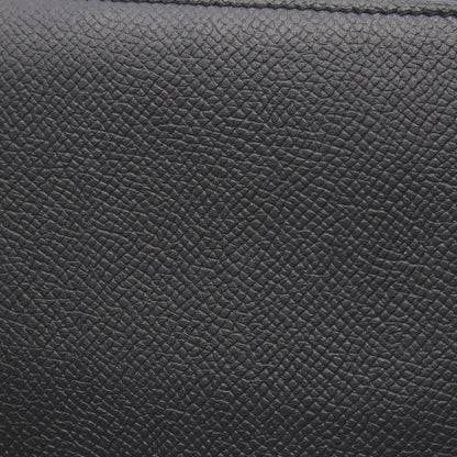 アザップロング シルクイン ラウンドファスナー長財布 ヴォーエプソン ブラック シルバー金具 X刻印 エルメス 財布・小物 HERMES