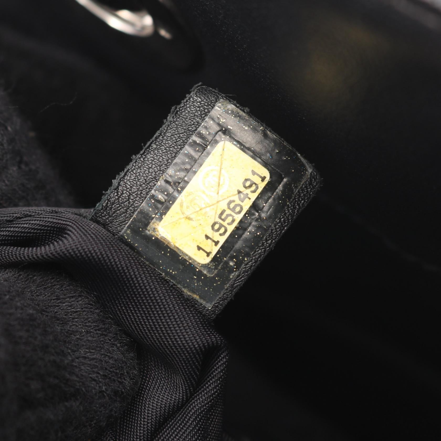 パリビアリッツ トートMM ハンドバッグ トートバッグ レザー コーティングキャンバス ブラック シルバー金具 シャネル バッグ CHANEL