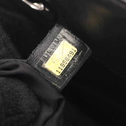 パリビアリッツ トートMM ハンドバッグ トートバッグ レザー コーティングキャンバス ブラック シルバー金具 シャネル バッグ CHANEL