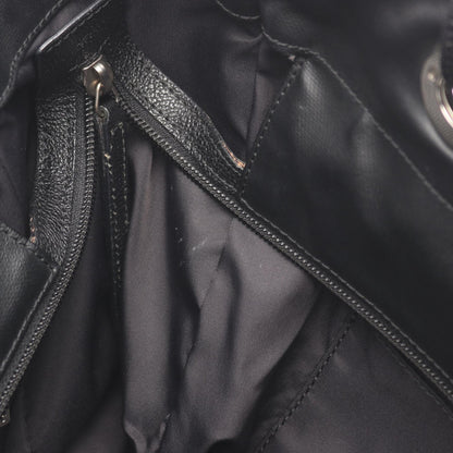 パリビアリッツ トートMM ハンドバッグ トートバッグ レザー コーティングキャンバス ブラック シルバー金具 シャネル バッグ CHANEL