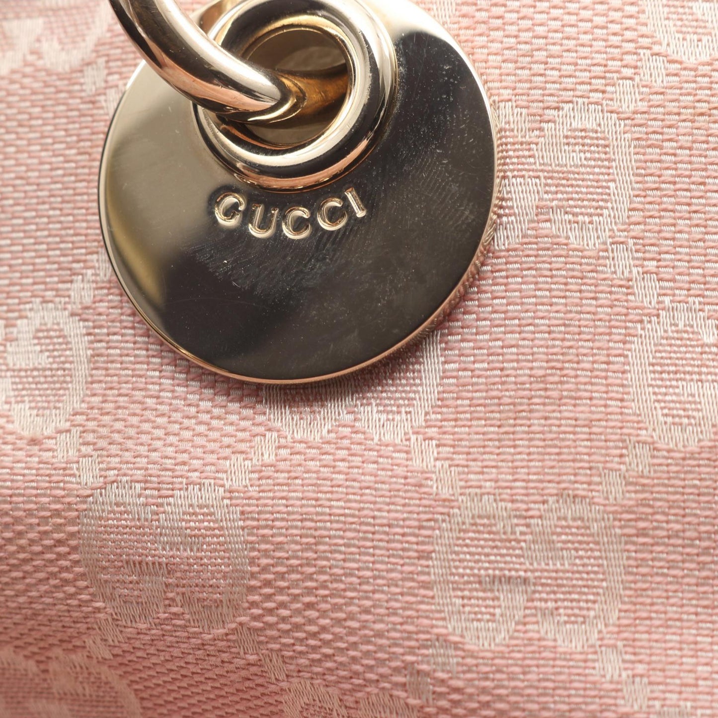 GGキャンバス ハンドバッグ トートバッグ キャンバス レザー ピンク ホワイト グッチ バッグ GUCCI