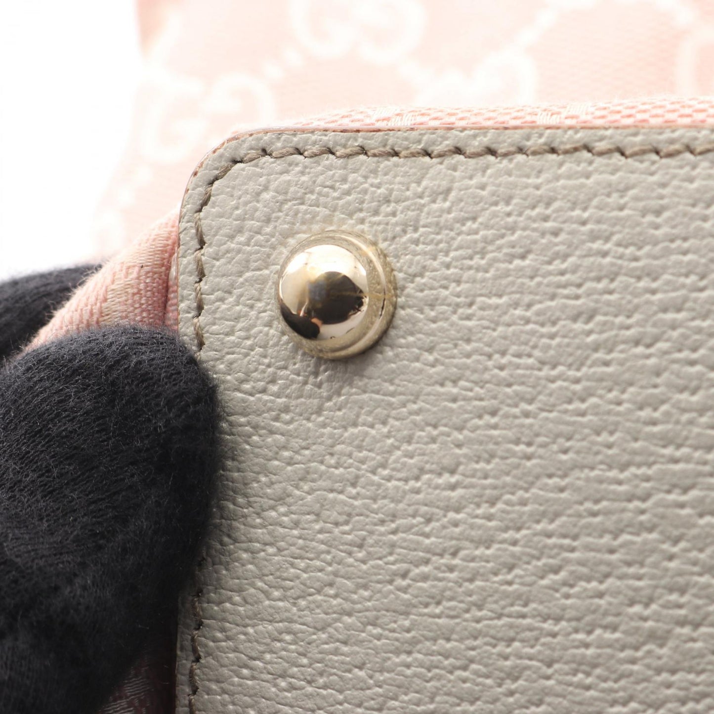 GGキャンバス ハンドバッグ トートバッグ キャンバス レザー ピンク ホワイト グッチ バッグ GUCCI