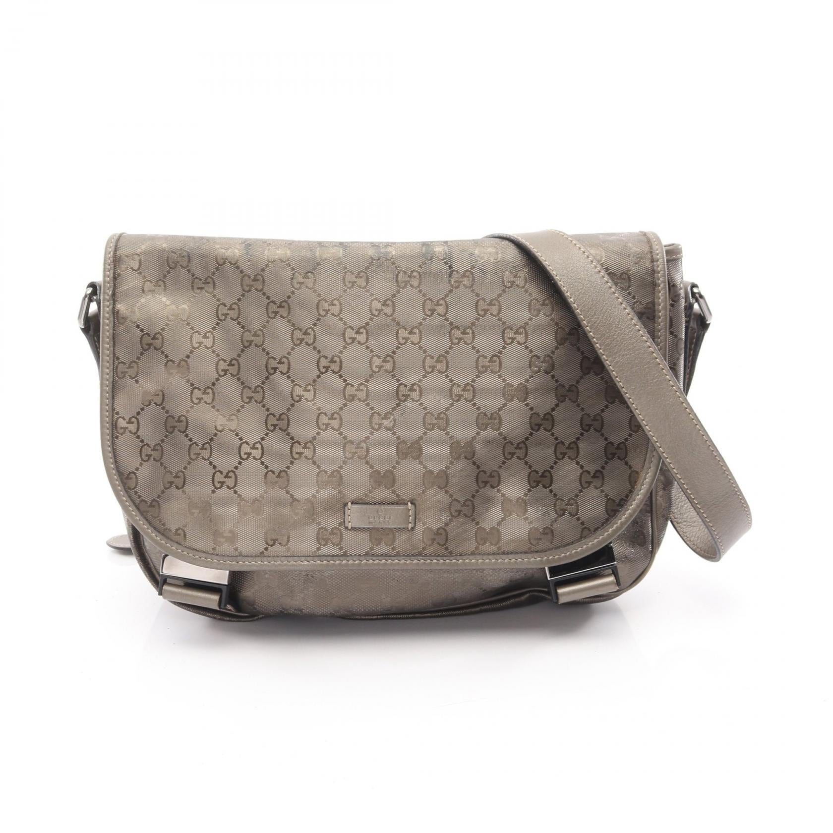 GGインプリメ ショルダーバッグ PVC レザー ブロンズ グッチ バッグ GUCCI
