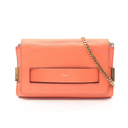 ELLE エル チェーンショルダーバッグ レザー オレンジ クロエ バッグ Chloe