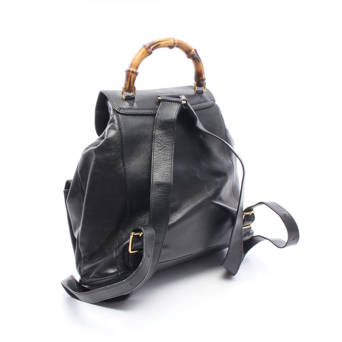 バンブー バックパック リュックサック レザー ブラック グッチ バッグ GUCCI