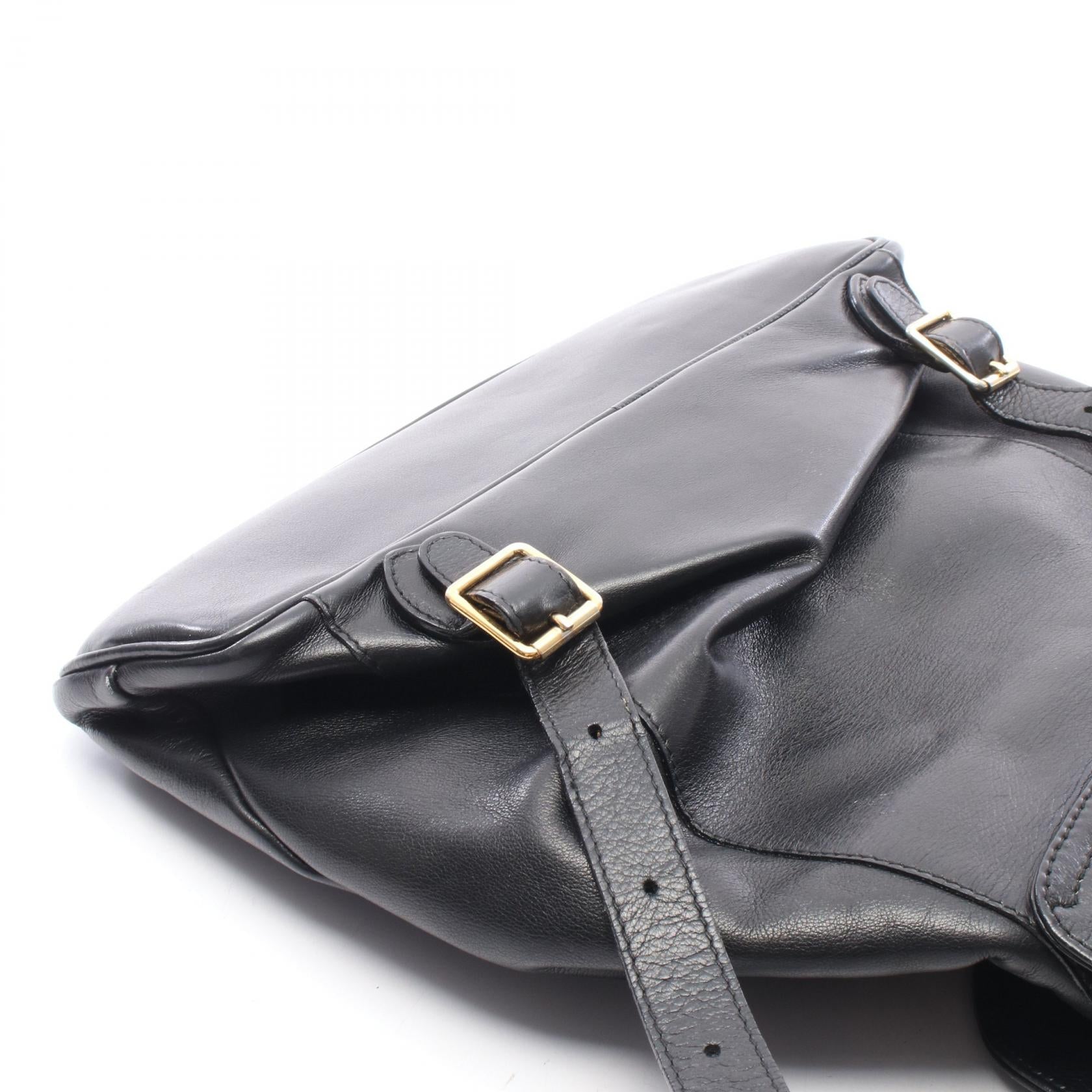 バンブー バックパック リュックサック レザー ブラック グッチ バッグ GUCCI