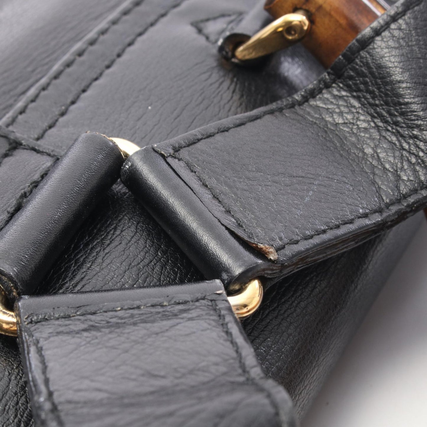 バンブー バックパック リュックサック レザー ブラック グッチ バッグ GUCCI