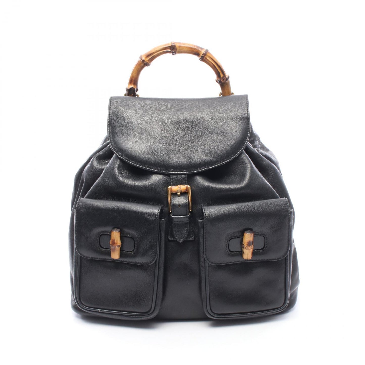 バンブー バックパック リュックサック レザー ブラック グッチ バッグ GUCCI
