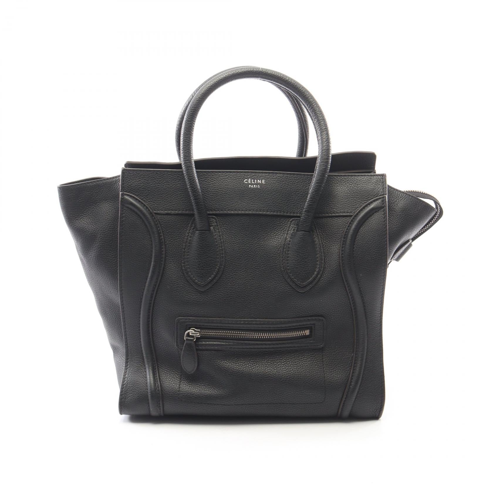 ラゲージ ミニショッパー ハンドバッグ レザー ブラック セリーヌ バッグ CELINE