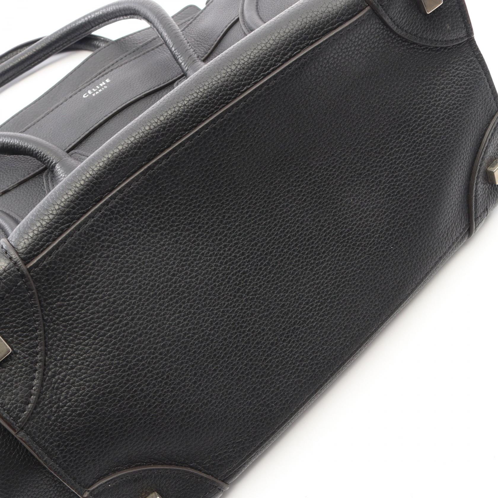 ラゲージ ミニショッパー ハンドバッグ レザー ブラック セリーヌ バッグ CELINE