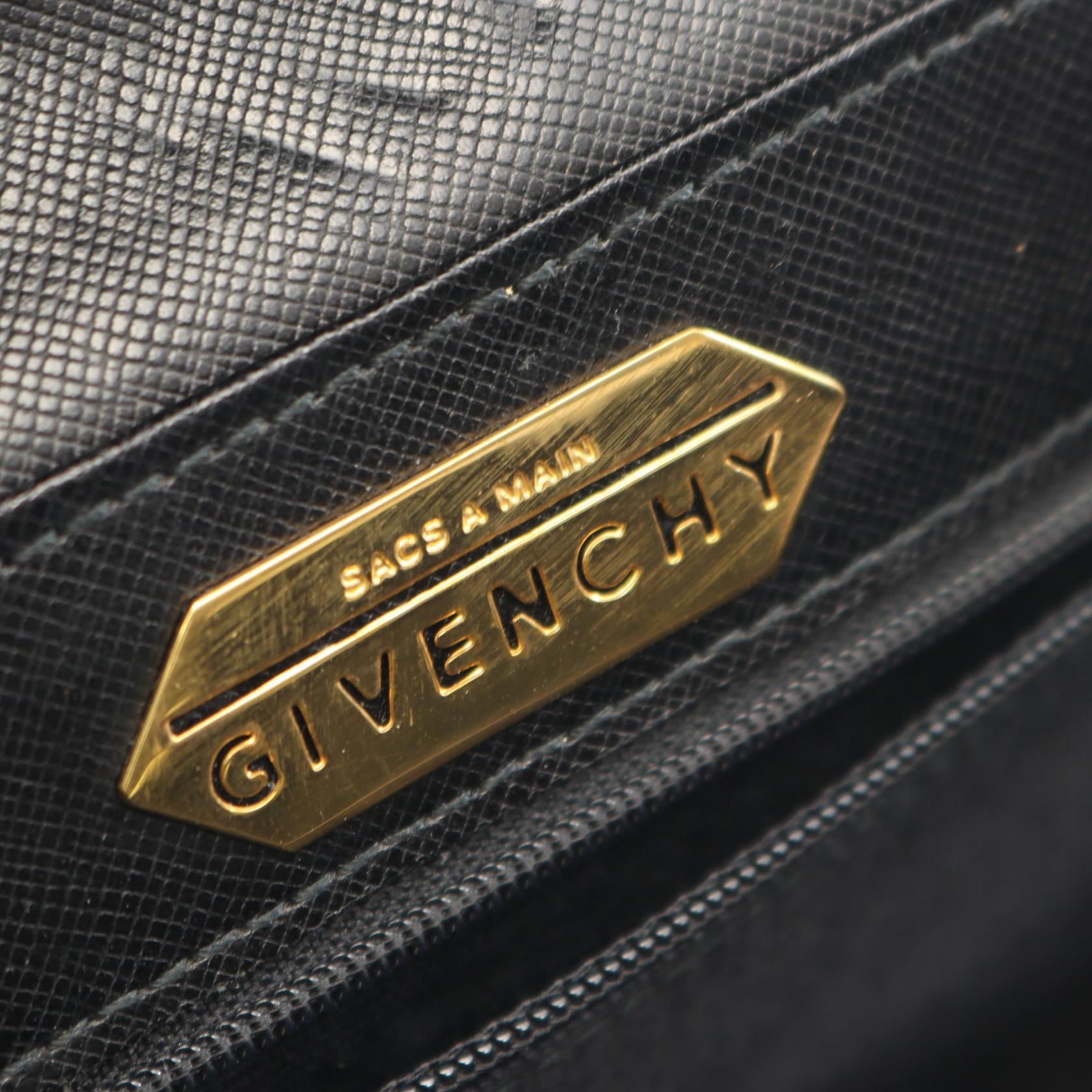 ターンロック 2WAY ハンドバッグ レザー ブラック ジバンシィ バッグ GIVENCHY