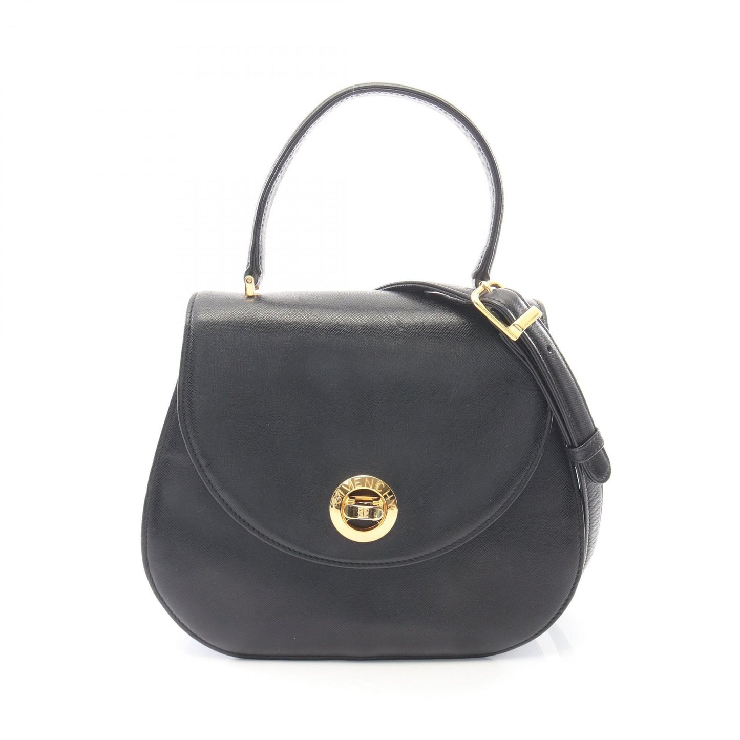 ターンロック 2WAY ハンドバッグ レザー ブラック ジバンシィ バッグ GIVENCHY