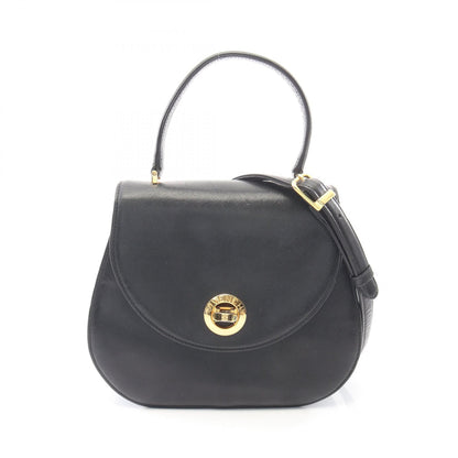 ターンロック 2WAY ハンドバッグ レザー ブラック ジバンシィ バッグ GIVENCHY