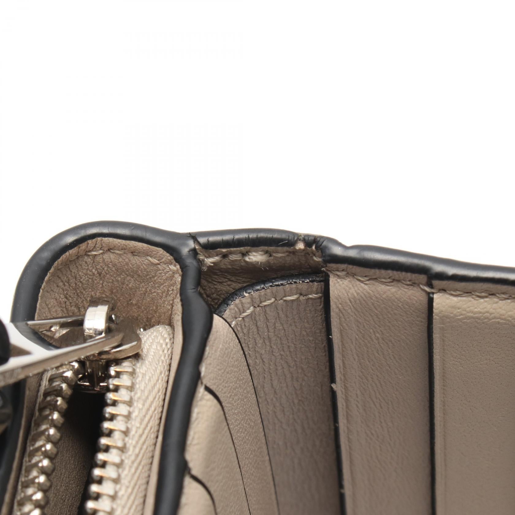 アナグラム コンパクトジップウォレット 二つ折り財布 レザー グリーン ブラウン ロエベ 財布・小物 LOEWE