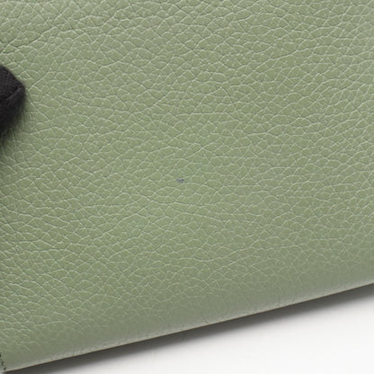 アナグラム コンパクトジップウォレット 二つ折り財布 レザー グリーン ブラウン ロエベ 財布・小物 LOEWE