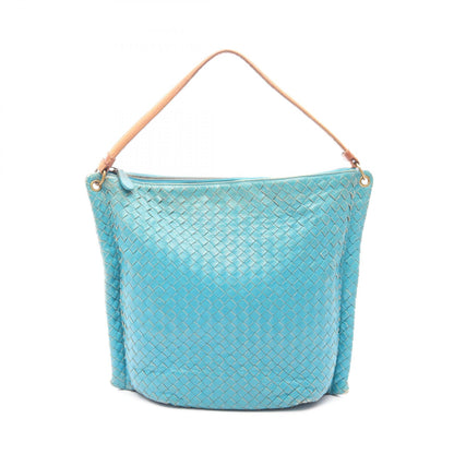 イントレチャート ワンショルダーバッグ レザー ブルー ボッテガヴェネタ バッグ BOTTEGA VENETA
