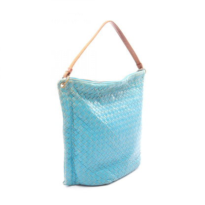 イントレチャート ワンショルダーバッグ レザー ブルー ボッテガヴェネタ バッグ BOTTEGA VENETA