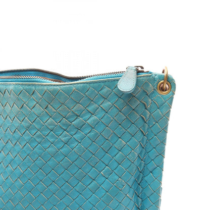 イントレチャート ワンショルダーバッグ レザー ブルー ボッテガヴェネタ バッグ BOTTEGA VENETA