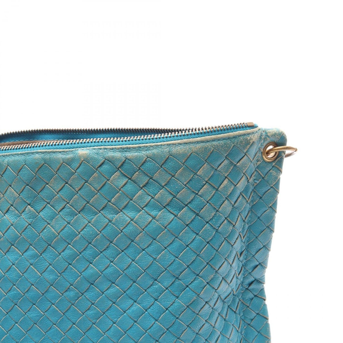 イントレチャート ワンショルダーバッグ レザー ブルー ボッテガヴェネタ バッグ BOTTEGA VENETA