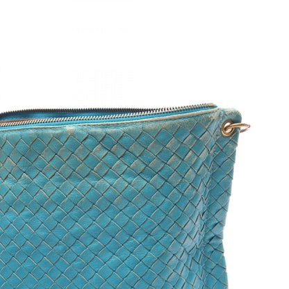 イントレチャート ワンショルダーバッグ レザー ブルー ボッテガヴェネタ バッグ BOTTEGA VENETA