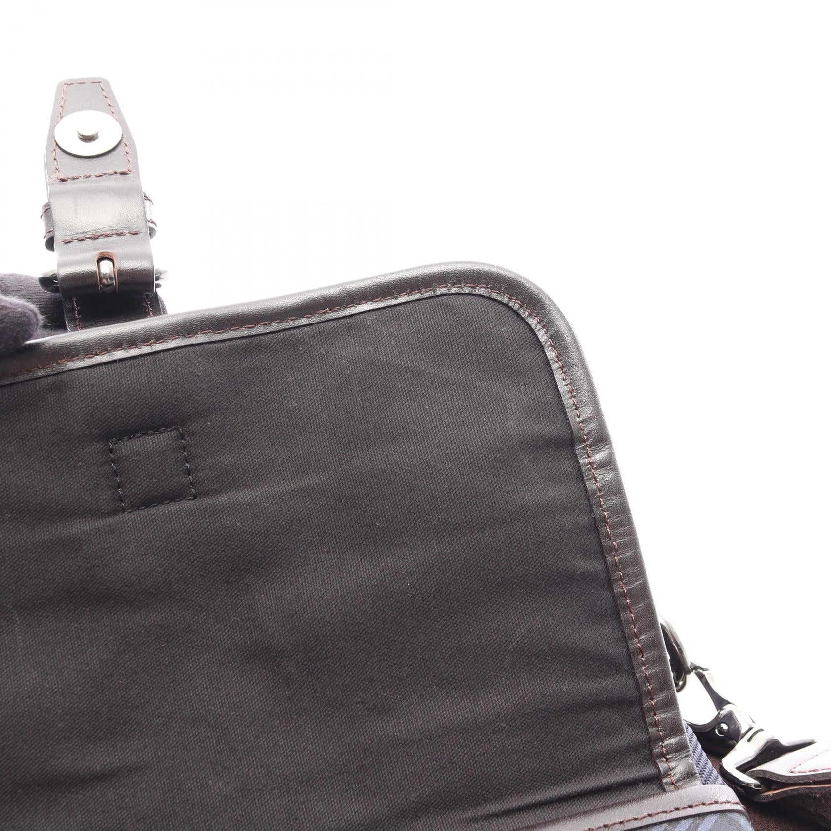 ショルダーバッグ ショルダーバッグ ナイロン レザー ネイビー ダークブラウン マルチカラー バーバリーブラックレーベル バッグ BURBERRY BLACK LABEL