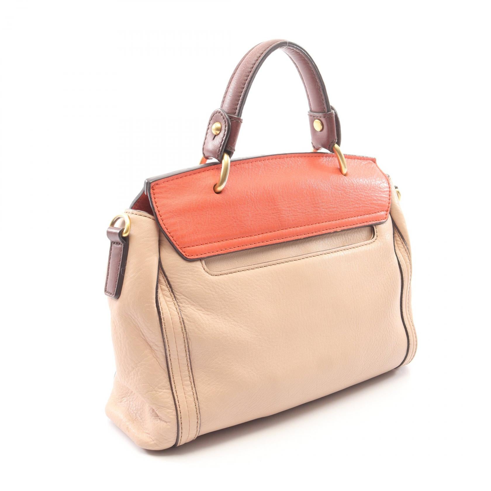 2WAY ハンドバッグ レザー ピンクベージュ オレンジ ボルドー エムシーエム バッグ MCM