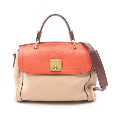 2WAY ハンドバッグ レザー ピンクベージュ オレンジ ボルドー エムシーエム バッグ MCM
