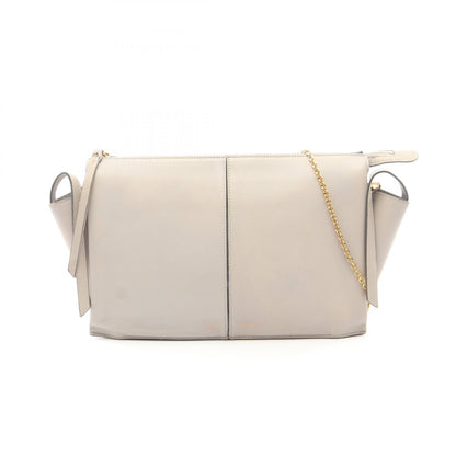トライフォールド チェーンショルダーバッグ レザー グレー セリーヌ バッグ CELINE
