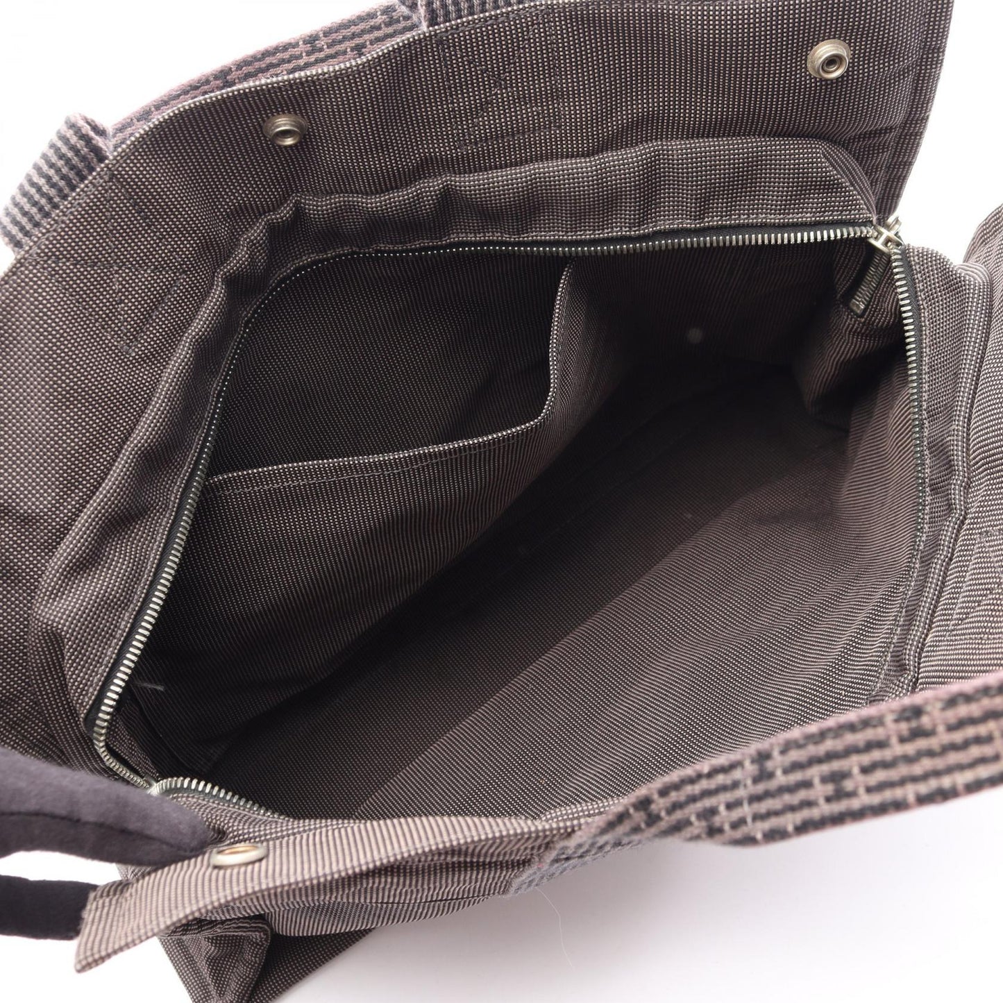 エールラインMM ハンドバッグ トートバッグ ナイロンキャンバス ダークグレー シルバー金具 エルメス バッグ HERMES