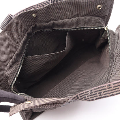エールラインMM ハンドバッグ トートバッグ ナイロンキャンバス ダークグレー シルバー金具 エルメス バッグ HERMES