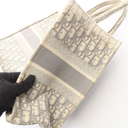 BOOK TOTE ブックトート ミディアム ハンドバッグ トートバッグ キャンバス アイボリー グレー クリスチャンディオール バッグ Christian Dior