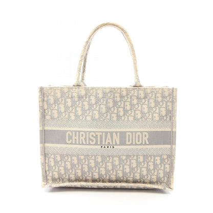 BOOK TOTE ブックトート ミディアム ハンドバッグ トートバッグ キャンバス アイボリー グレー クリスチャンディオール バッグ Christian Dior