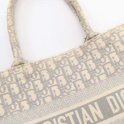 BOOK TOTE ブックトート ミディアム ハンドバッグ トートバッグ キャンバス アイボリー グレー クリスチャンディオール バッグ Christian Dior