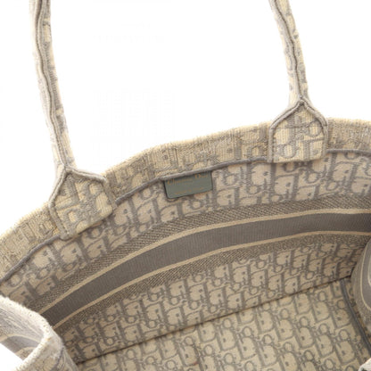 BOOK TOTE ブックトート ミディアム ハンドバッグ トートバッグ キャンバス アイボリー グレー クリスチャンディオール バッグ Christian Dior