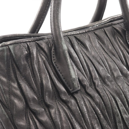 マテラッセ 2way ハンドバッグ レザー ブラック ミュウミュウ バッグ miu miu