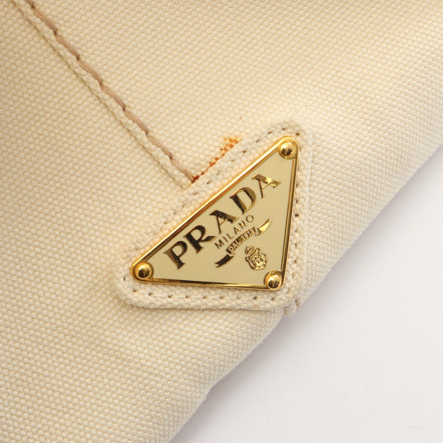 カナパ ハンドバッグ トートバッグ キャンバス オフホワイト プラダ バッグ PRADA
