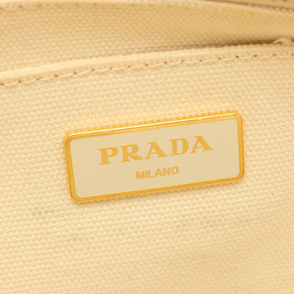 カナパ ハンドバッグ トートバッグ キャンバス オフホワイト プラダ バッグ PRADA