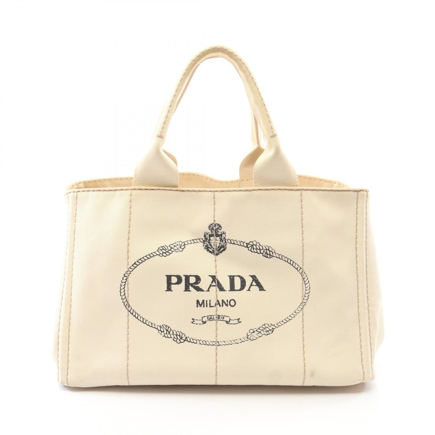 カナパ ハンドバッグ トートバッグ キャンバス オフホワイト プラダ バッグ PRADA
