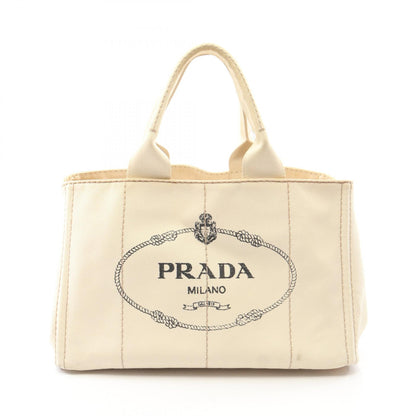 カナパ ハンドバッグ トートバッグ キャンバス オフホワイト プラダ バッグ PRADA