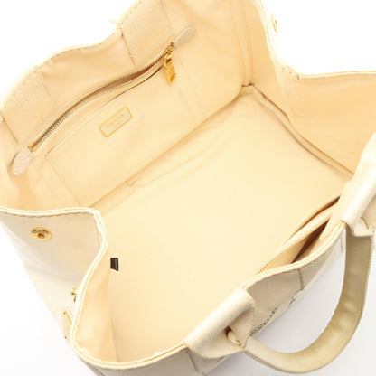 カナパ ハンドバッグ トートバッグ キャンバス オフホワイト プラダ バッグ PRADA