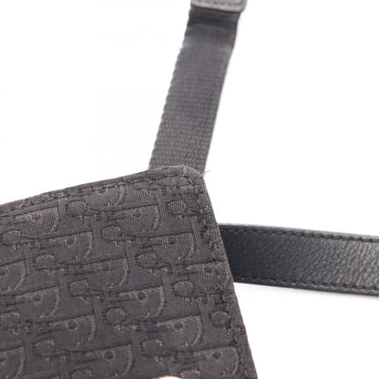 ストリートシック トロッター ショルダーバッグ キャンバス レザー ブラック クリスチャンディオール バッグ Christian Dior