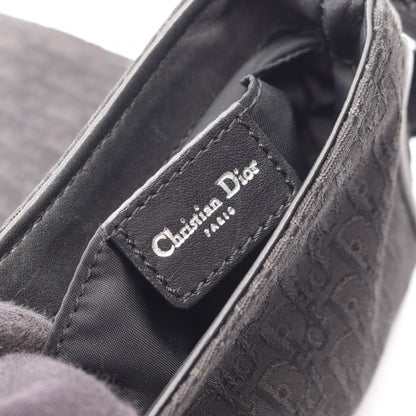 ストリートシック トロッター ショルダーバッグ キャンバス レザー ブラック クリスチャンディオール バッグ Christian Dior