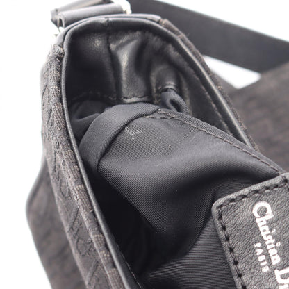 ストリートシック トロッター ショルダーバッグ キャンバス レザー ブラック クリスチャンディオール バッグ Christian Dior