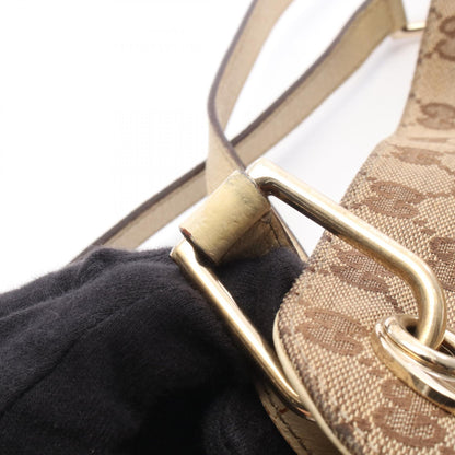 GGキャンバス ショルダーバッグ キャンバス レザー ベージュ アイボリー グッチ バッグ GUCCI