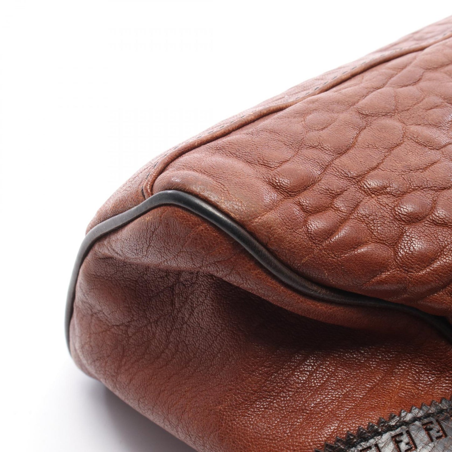 エトニコ ハンドバッグ レザー ブラウン ダークブラウン フェンディ バッグ FENDI