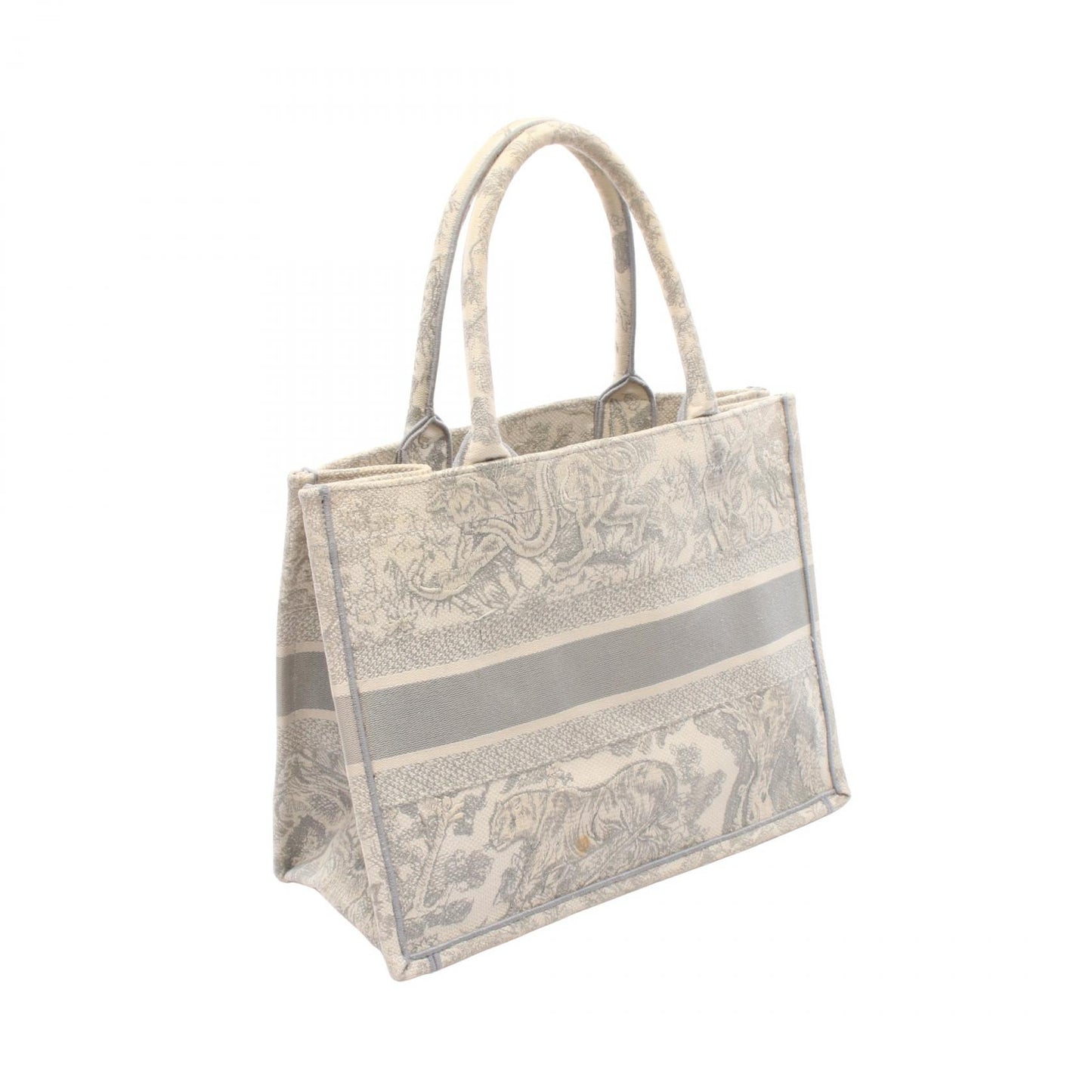 BOOK TOTE ブックトート ミディアムバッグ トワル ドゥ ジュイ ハンドバッグ トートバッグ キャンバス アイボリー グレー クリスチャンディオール バッグ Christian Dior